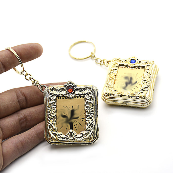 Wholesale Keychain Cross Mini Bible Metal Random JDC-KC-BYou006