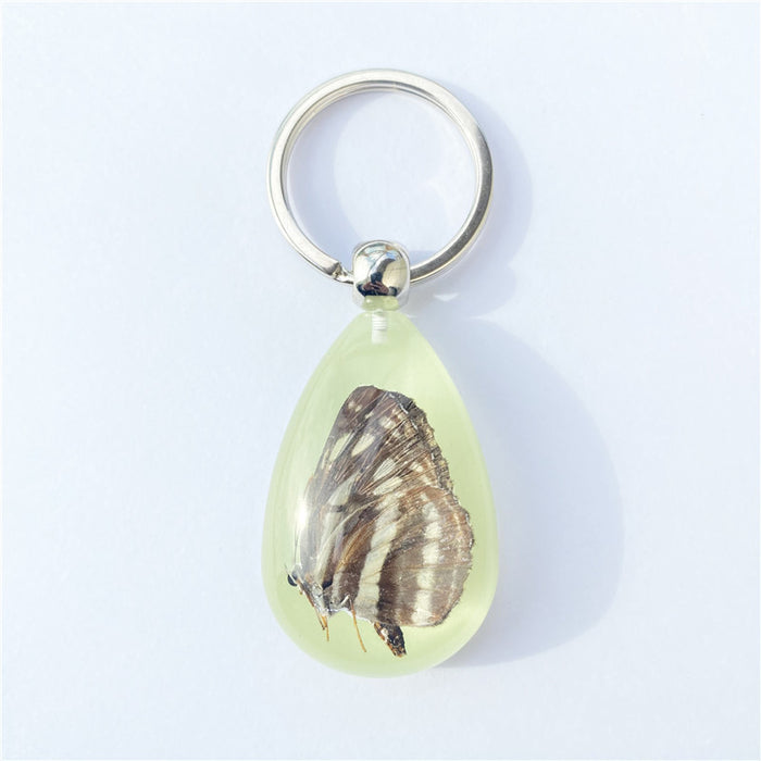 Wholesale Keychain Butterfly Specimen Resin Drop Adhesive MOQ≥6 JDC-KC-AWei003