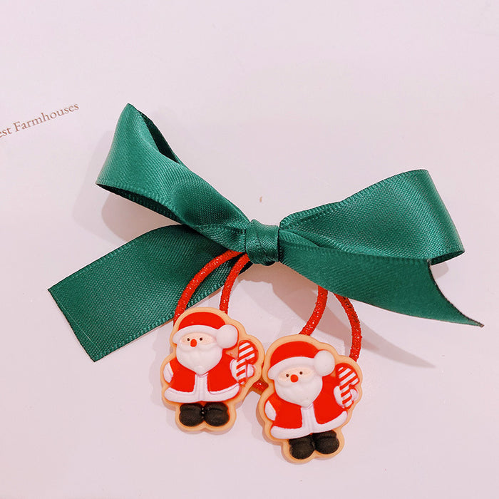 Brochies de cabello al por mayor Cintas Resin Kids Christmas Collection Bows JDC-HS-Han012