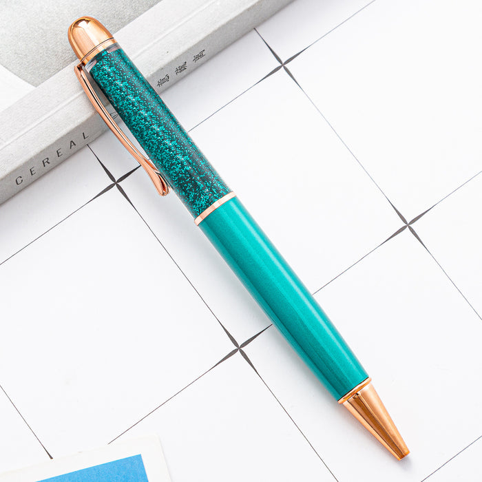 Bolle Pen Metal de bolígrafo al por mayor en el aceite deslumbra rápido y colorido arena JDC-BP-Hongd009