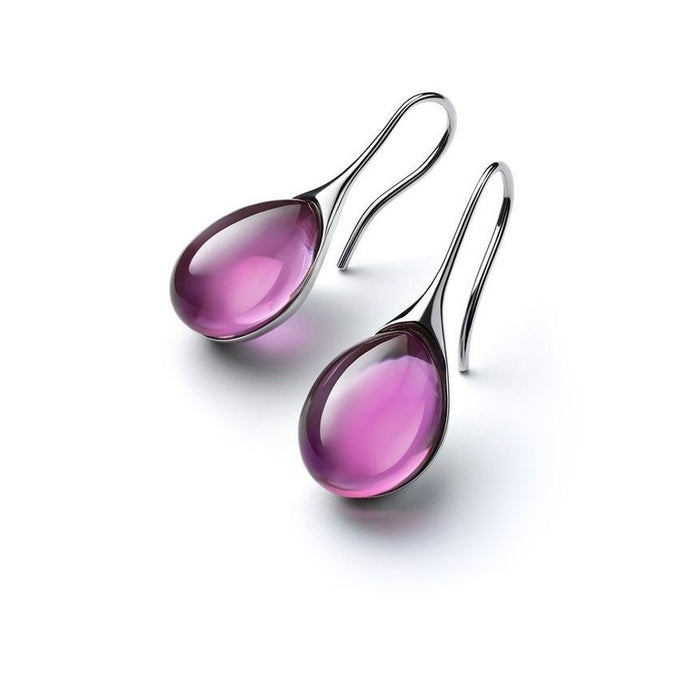 Wholesale purple Zircon Earrings JDC-ES-ery008