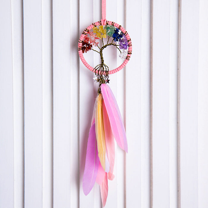Wholesale Feather Iron Ring Deer Head Tree Of Life Dreamcatcher Car Hanging MOQ≥2 JDC-DC-MYing003