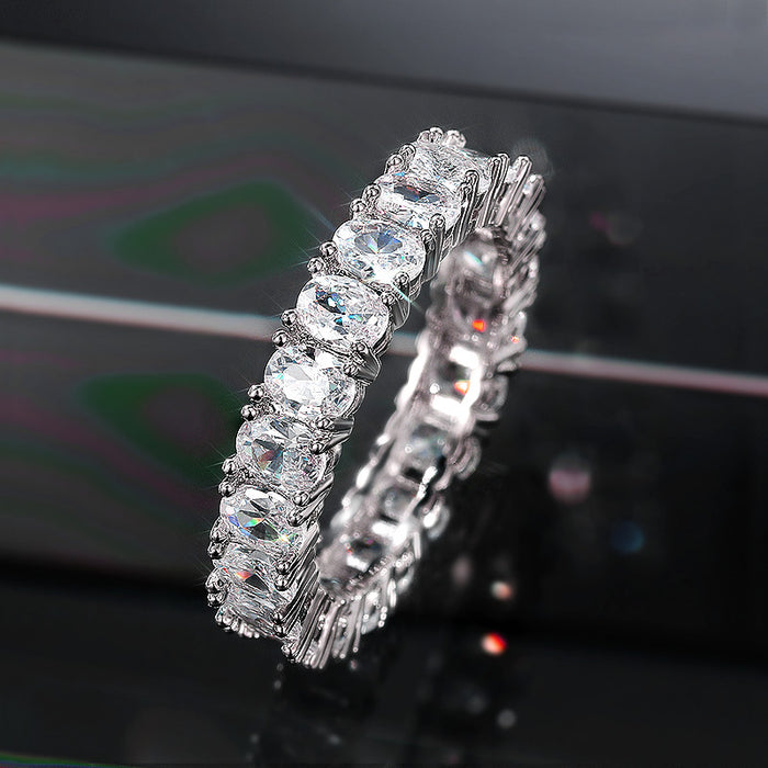 Wholesale Copper White Gold Plated Zircon Rings MOQ≥2 JDC-RS-CaoS013