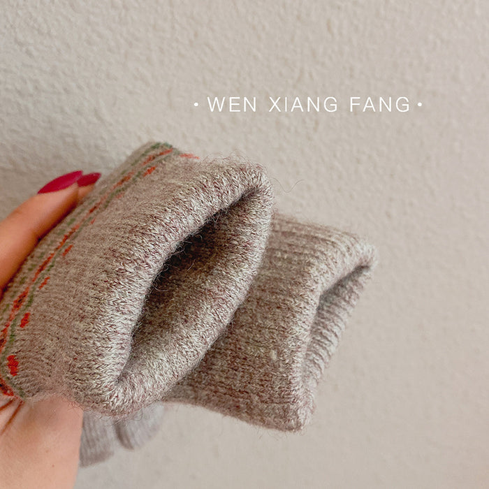 Wholesale Gloves Knitted Christmas Elk Warm Full Finger JDC-GS-YuNuo008