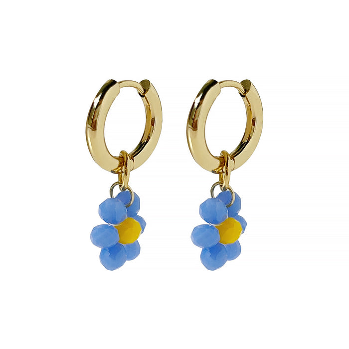 Wholesale acrylic small daisy flower earrings JDC-ES-Lingh002