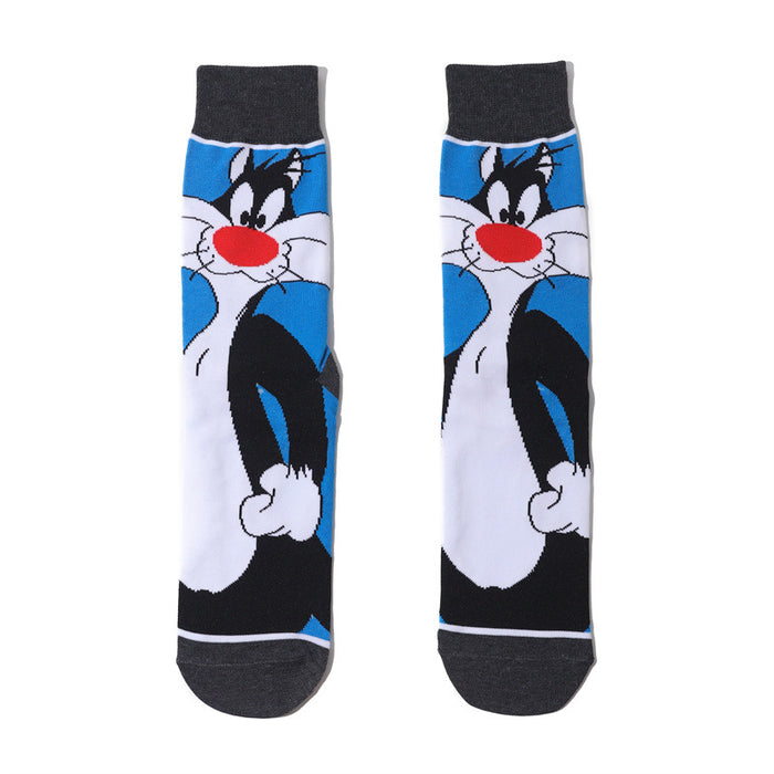 Wholesale socks fabric cartoon medium tube cute character (M) JDC-SK-HuiHe003