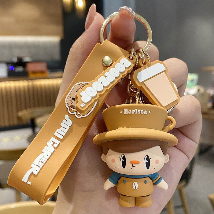 Wholesale Keychains For Backpacks Apu keychain pendant ever-changing life cartoon doll MOQ≥10 JDC-KC-QFX003