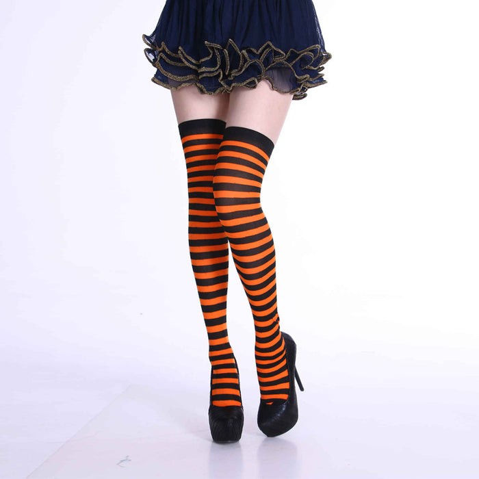 Calcetines al por mayor Cosplay de Halloween sobre calcetines rayados MOQ≥2 JDC-SK-SHUANGNIU002