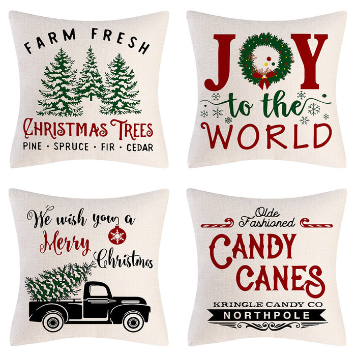 Wholesale Pillowcase Linen Christmas without pillow JDC-PW-Mengde013