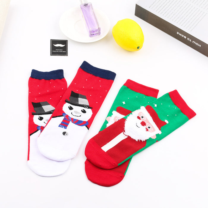Wholesale Socks Polyester Christmas Santa Claus Elk MOQ≥3 JDC-SK-XQ020