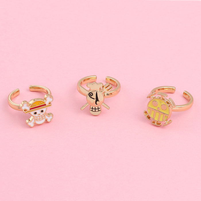 Wholesale Rings Alloy Anime Peripheral Rotating Ring MOQ≥5 JDC-RS-YBY001