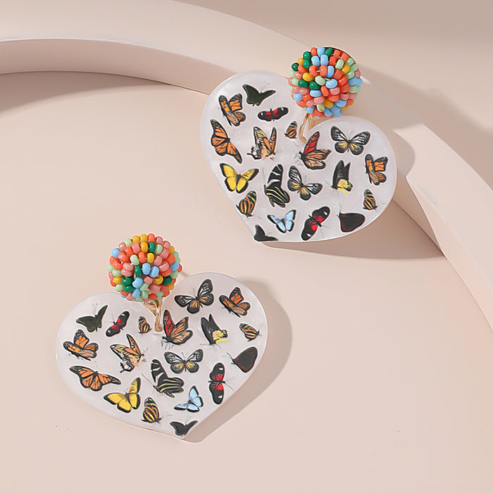 Wholesale Earrings Love Painted Little Butterfly JDC-ES-GuTe015