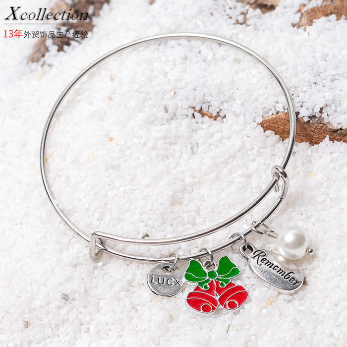 Wholesale Bracelet Metal Christmas Pendant Jewelry JDC-BT-XLH008