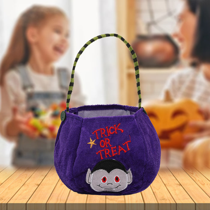 Wholesale Halloween Kids Candy with Hood Round Tote Bag MOQ≥2 JDC-DCN-QChi001