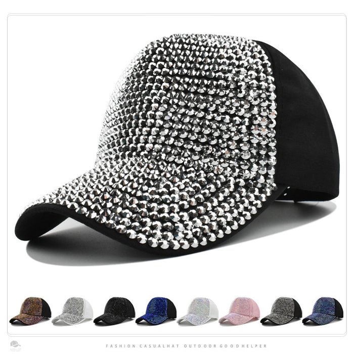 Wholesale Hat Polyester Diamond Sunshade Peaked Cap MOQ≥2 JDC-FH-XPeng001