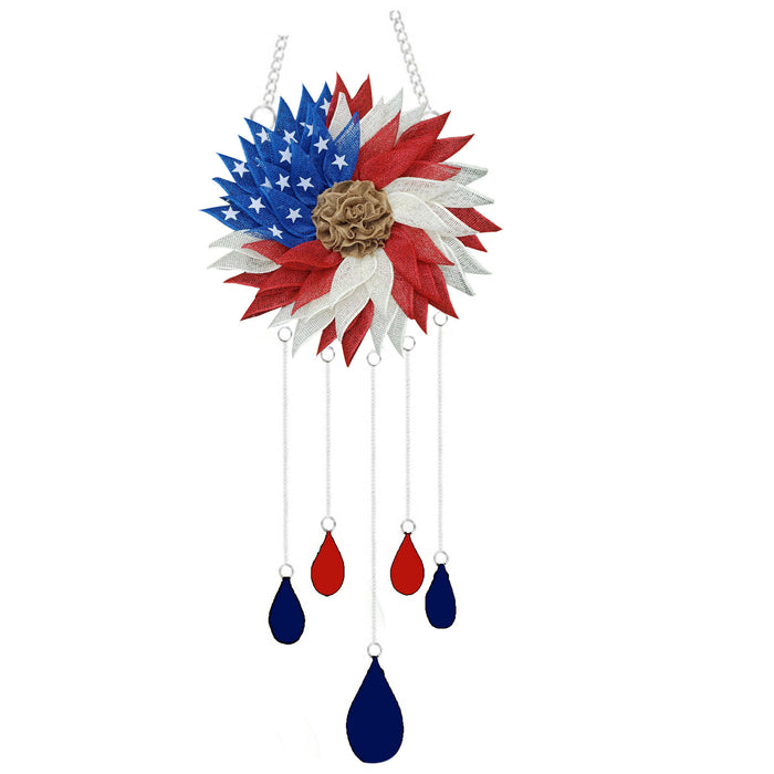 Wholesale 4th of July Independence Day Seven Star Ladybug Wind Chime Decorations MOQ≥2 JDC-DC-MinD001