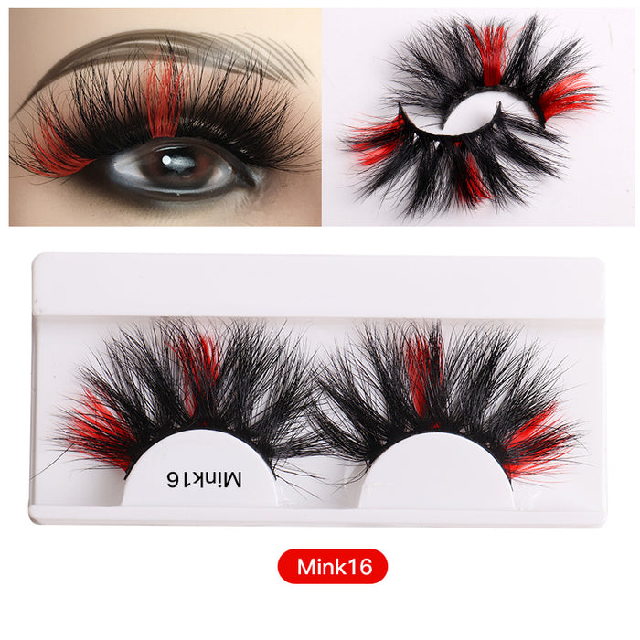 Wholesale 8D Color Thick Mink Hair False Eyelashes JDC-EY-JST007