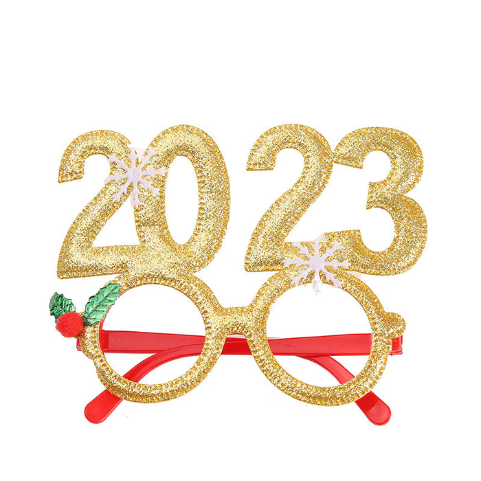 Decoraciones al por mayor Gafas de decoración de Navidad 2023 Party Moq≥2 JDC-DCN-Huijing001