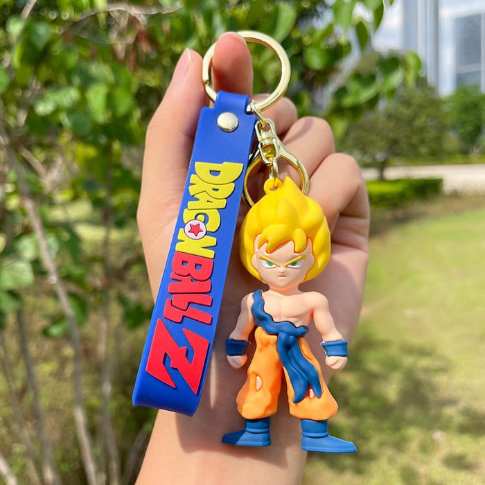Keychains al por mayor para mochilas Cartoon Goku Dragon Ball Series Keychain CAR ORNAMENT (M) JDC-KC-FEIRUN077