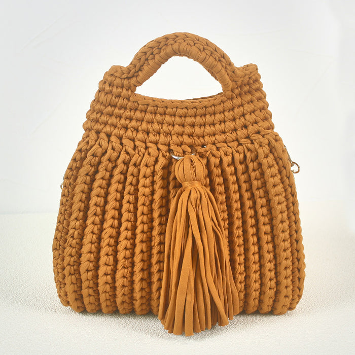 Wholesale Handbag Cotton Tassel Weave MOQ≥3 JDC-HB-Xianju001