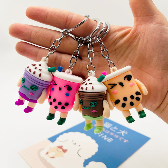 Wholesale Keychains PVC Bubble Tea Doll Toy (M) JDC-KC-XiangY036