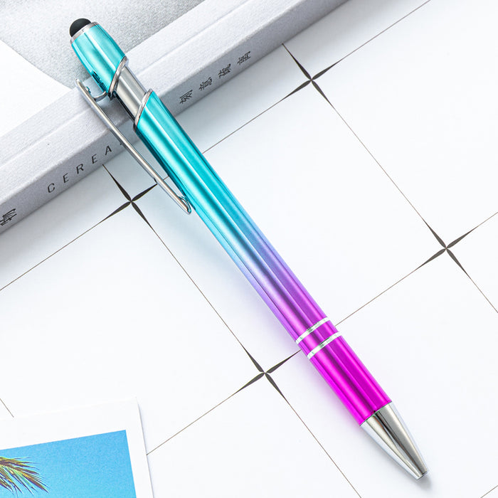 Pen de bolígrafo de bolsillo de bolsillo al por mayor Gradiente táctil Color Push Gel Pen JDC-BP-Hongd004