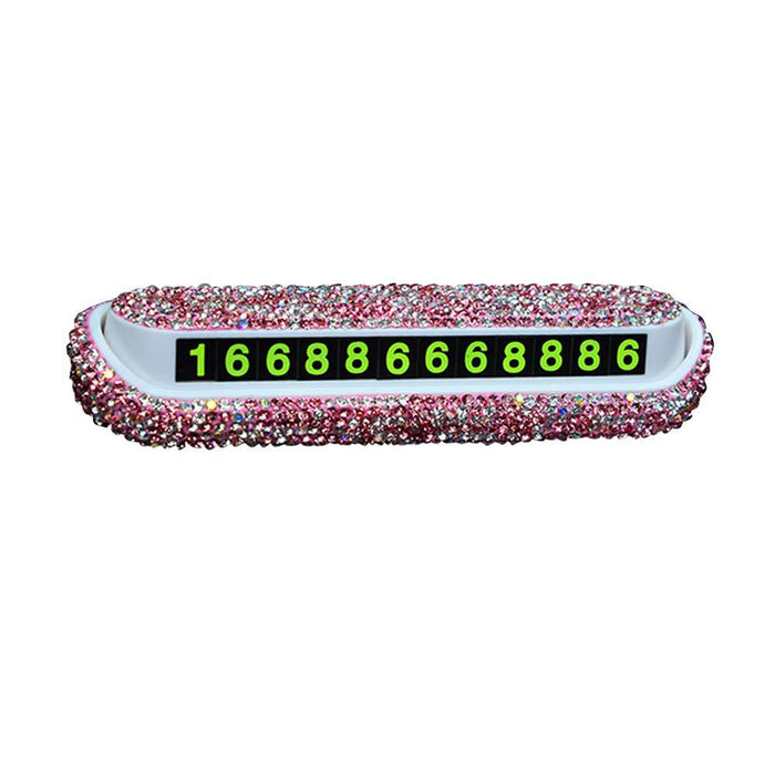 Wholesale Car Diamond Crystal Temporary Parking Number Plate MOQ≥2 JDC-CA-Shchao008