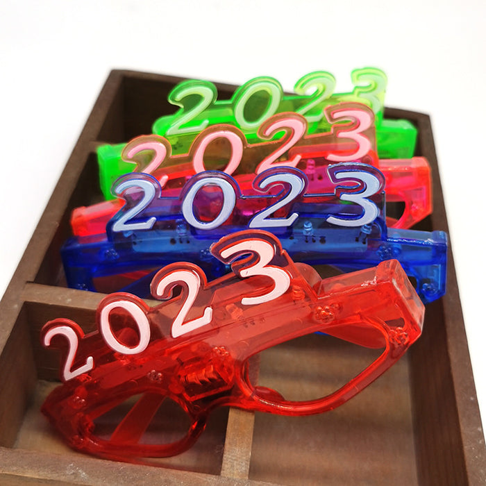 Wholesale 2023 New Year LED Flash Christmas Lighting Glasses MOQ≥3 JDC-DCN-MCZ001
