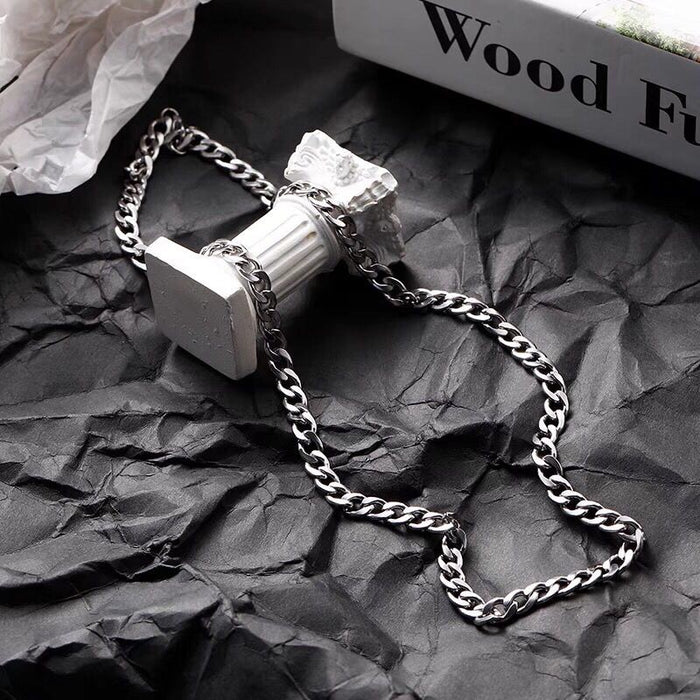 Wholesale Titanium Steel Cuban Chain Necklace JDC-NE-Zigu001