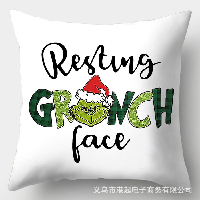 Wholesale Pillowcase Christmas Printed Cartoon Peach Skin JDC-PW-Gangqi001