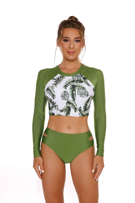 Wholesale Long Sleeve Surf Polyester Swimwear JDC-SW-Relang006