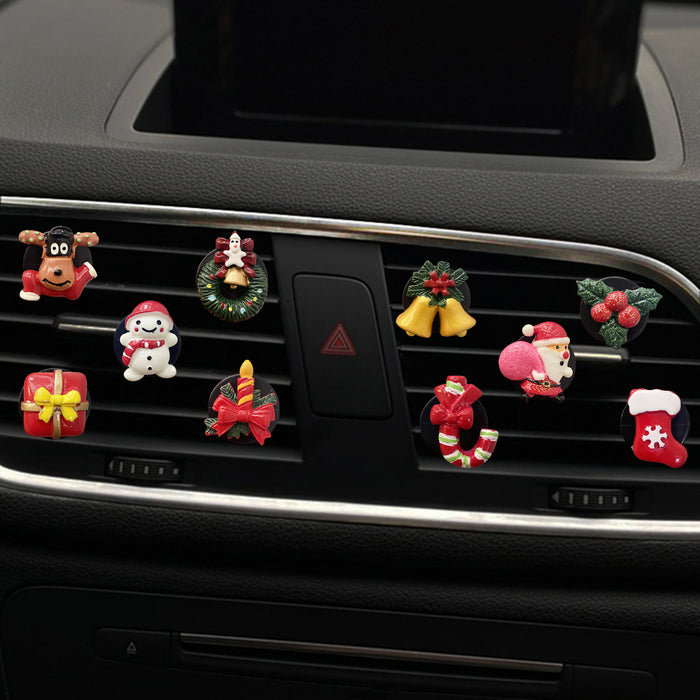 Wholesale Car Accessories Metal Christmas Tree Car Air Conditioner Air Outlet Aromatherapy Decorative Clip JDC-CA-znyk020