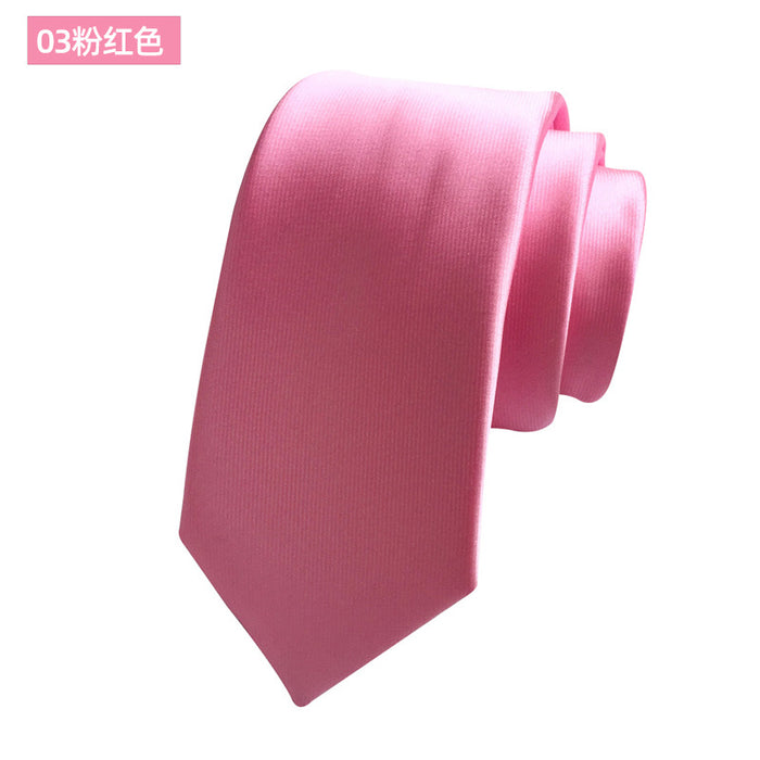 Wholesale solid color small tie narrow version formal business suit JDC-TIE-YonF002