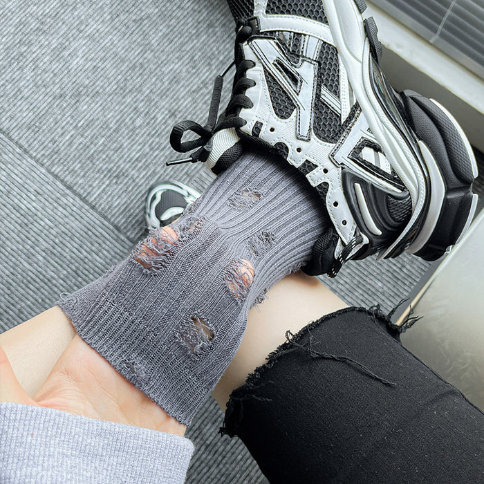 Wholesale Sock Cotton Sweat Absorbing Socks Hole Socks MOQ≥2 JDC-SK-CYu023