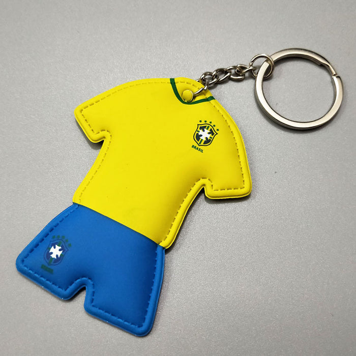 Wholesale Keychain Press Cotton Soccer Team MOQ≥20 JDC-KC-QPH001