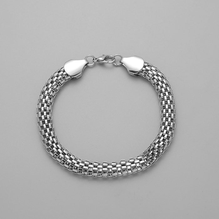 Wholesale earth cool trendy men's simple mesh chain single chain bracelet JDC-BT-WeiX002