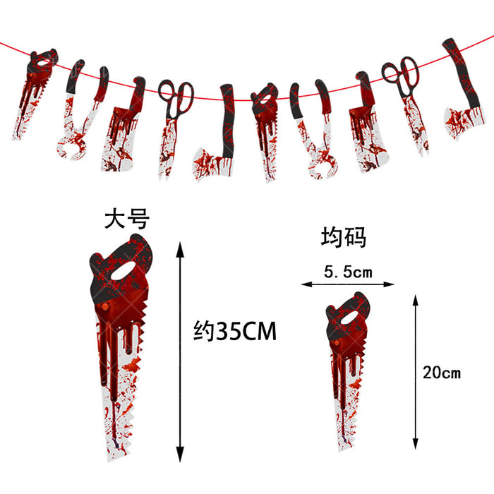 Wholesale Halloween Party Decoration Hand Foot Skeleton Banner MOQ≥20 JDC-DCN-MYS002