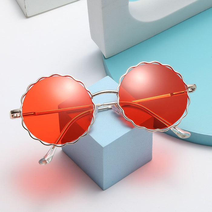 Wholesale UV Protection Convex Shape Flower Kids Sunglasses MOQ≥2 JDC-SG-BoL005