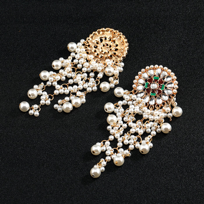 Pendientes de perlas vintage al por mayor Tassel JDC-ES-LY026
