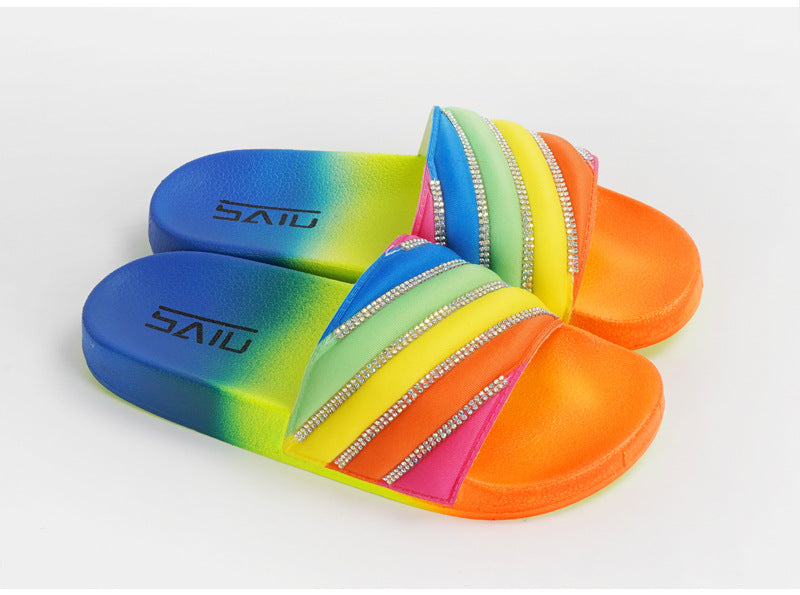 Sandalias y zapatillas de verano al por mayor Slipper Diagonal Diagonal Slipper JDC-SANT005