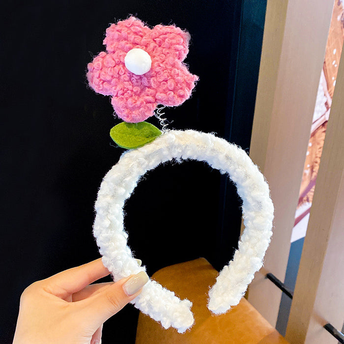 Wholesale face wash with pressed hairband cute hairband plush non-slip MOQ≥2 JDC-HD-YuYue004
