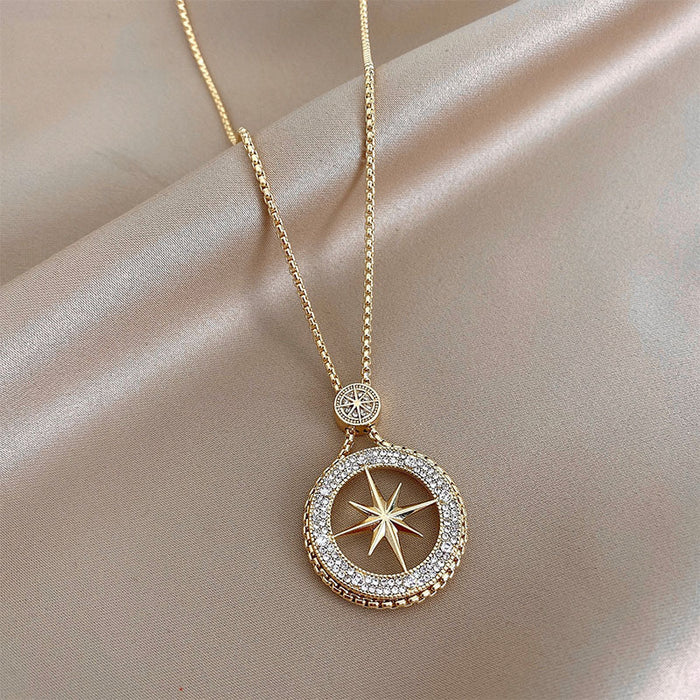 Wholesale eight star necklace autumn and winter accessories alloy MOQ≥2 JDC-NE-YouH022