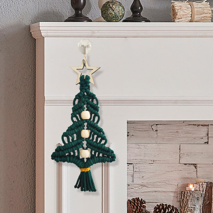 Wholesale Handwoven Christmas Tree Pentagram Ornament JDC-DCN-YunY002
