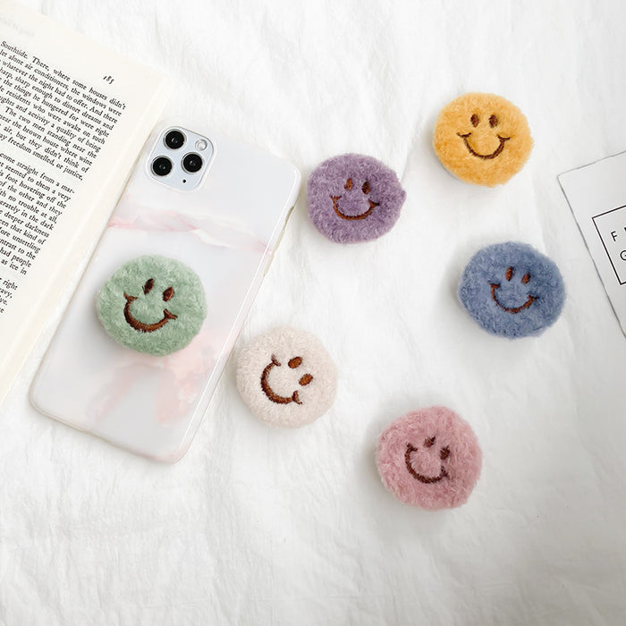 Wholesale Grip Epoxy Plush Smiley Sticker Cell Phone Airbag Holder JDC-PS-Xinx015