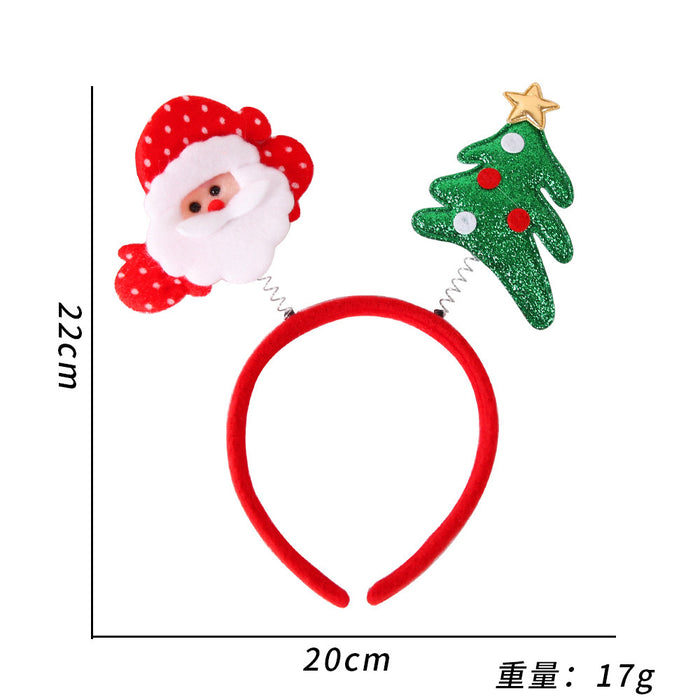 Decoración de la fiesta de Navidad al por mayor Diadema de plástico no tejido JDC-HD-Zhouhao003