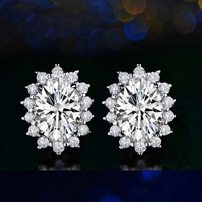Pendientes al por mayor de piedras preciosas de cristal llenos de diamantes JDC-ES-JYS017