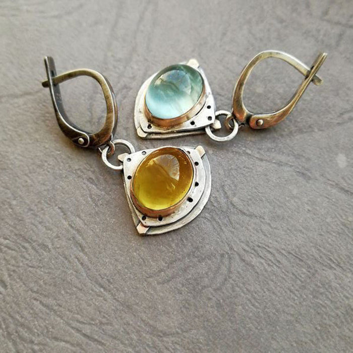 Wholesale Earrings  Alloy Opal MOQ≥2 JDC-ES-ShuangJ002
