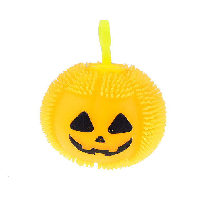 Wholesale fidgets toy TPR plastic extrusion with light pumpkin hair ball stretch MOQ≥2 JDC-FT-HengQ010