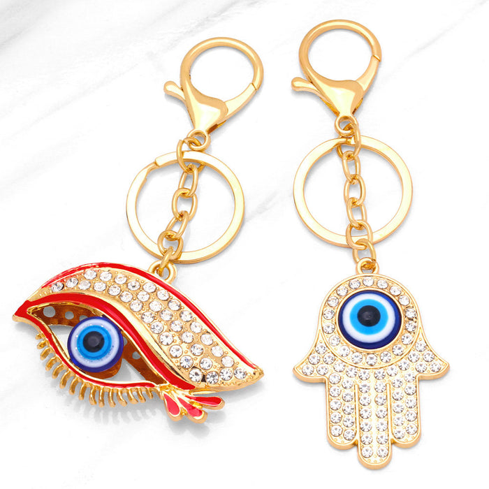 Wholesale Keychains For Backpacks Key Chain Palm Eye Bag Ornament JDC-KC-AS004