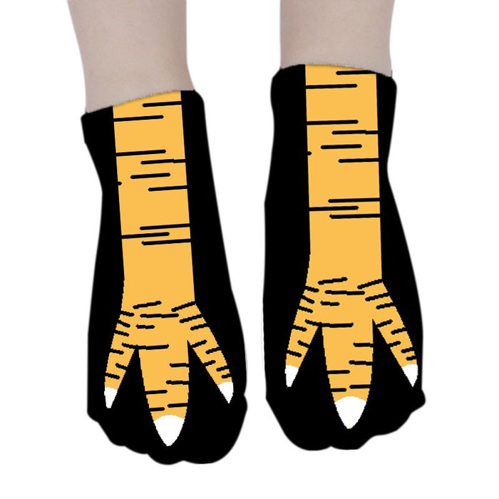 Calcetines de calcetín al por mayor calcetines 3D de impresión Funny pollo pies jdc-sk-hwa004